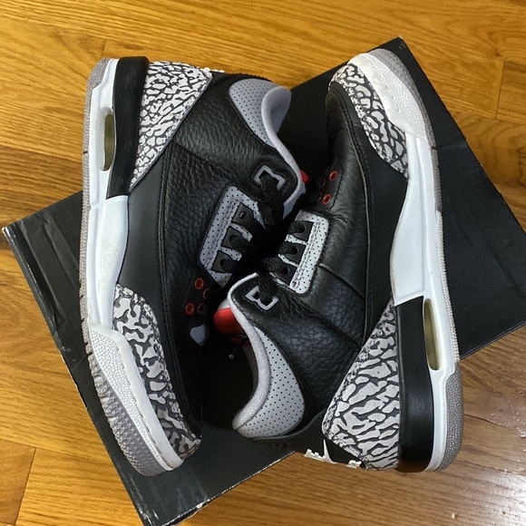 Air Jordan 3 retro OG | Black/Fire red - cement grey - Picture 6 of 8